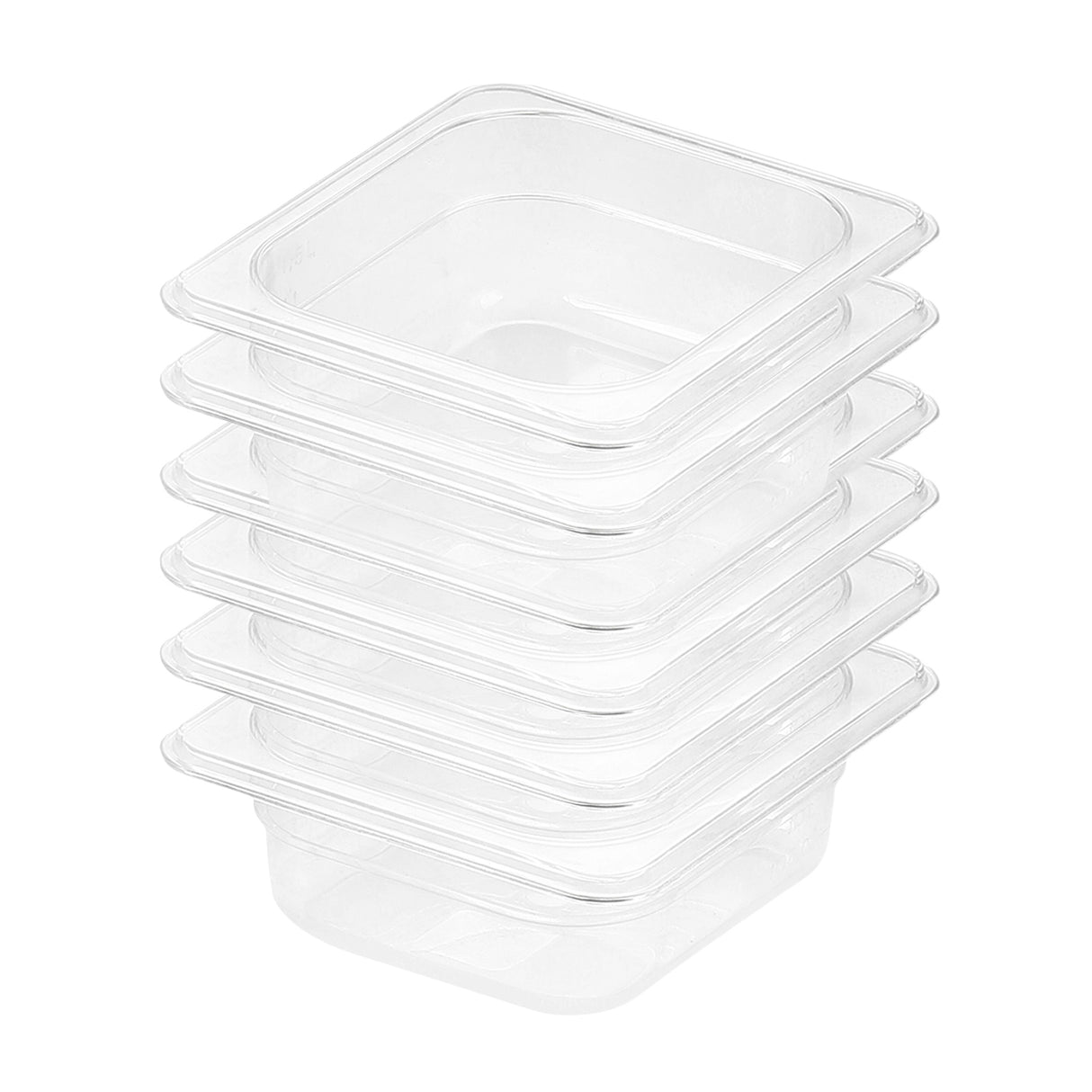 SOGA 65mm Clear Gastronorm GN Pan 1/6 Food Tray Storage Bundle of 6 - Cafe Supply