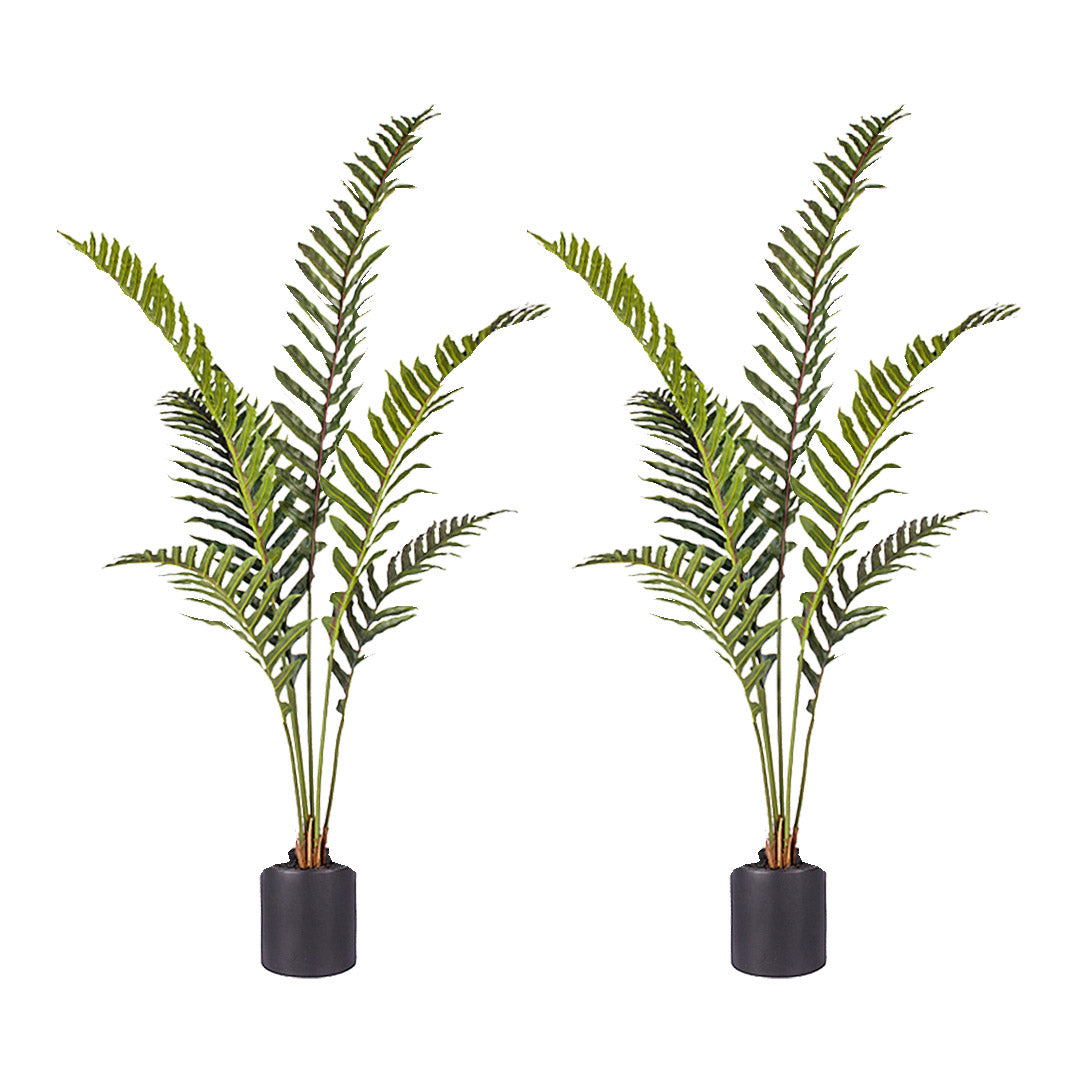 SOGA 2X 150cm Artificial Green Rogue Hares Foot Fern Tree Fake Tropical Indoor Plant Home Office Decor - Cafe Supply