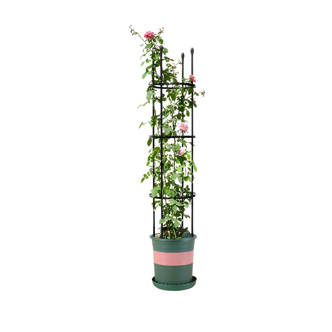 SOGA 133cm 4-Bar Plant Frame Stand Trellis Vegetable Flower Herbs Outdoor Vine Support Garden Rack with Rings - Cafe Supply
