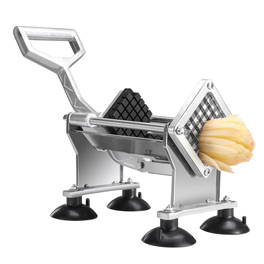 SOGA Stainless Steel Potato Cutter Commercial-Grade French Fry and Fruit/Vegetable Slicer with 3 Blades - Cafe Supply