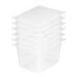 SOGA 200mm Clear Gastronorm GN Pan 1/2 Food Tray Storage Bundle of 6 - Cafe Supply