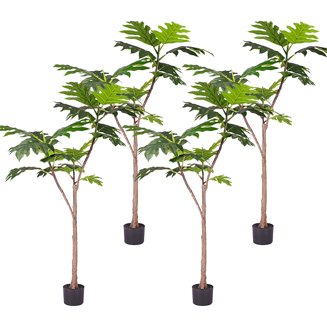 SOGA 4X 150cm Artificial Natural Green Split-Leaf Philodendron Tree Fake Tropical Indoor Plant Home Office Decor - Cafe Supply