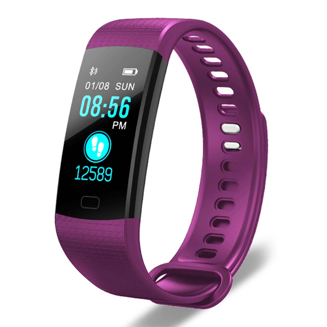 SOGA Sport Smart Watch Health Fitness Wrist Band Bracelet Activity Tracker Purple - Cafe Supply