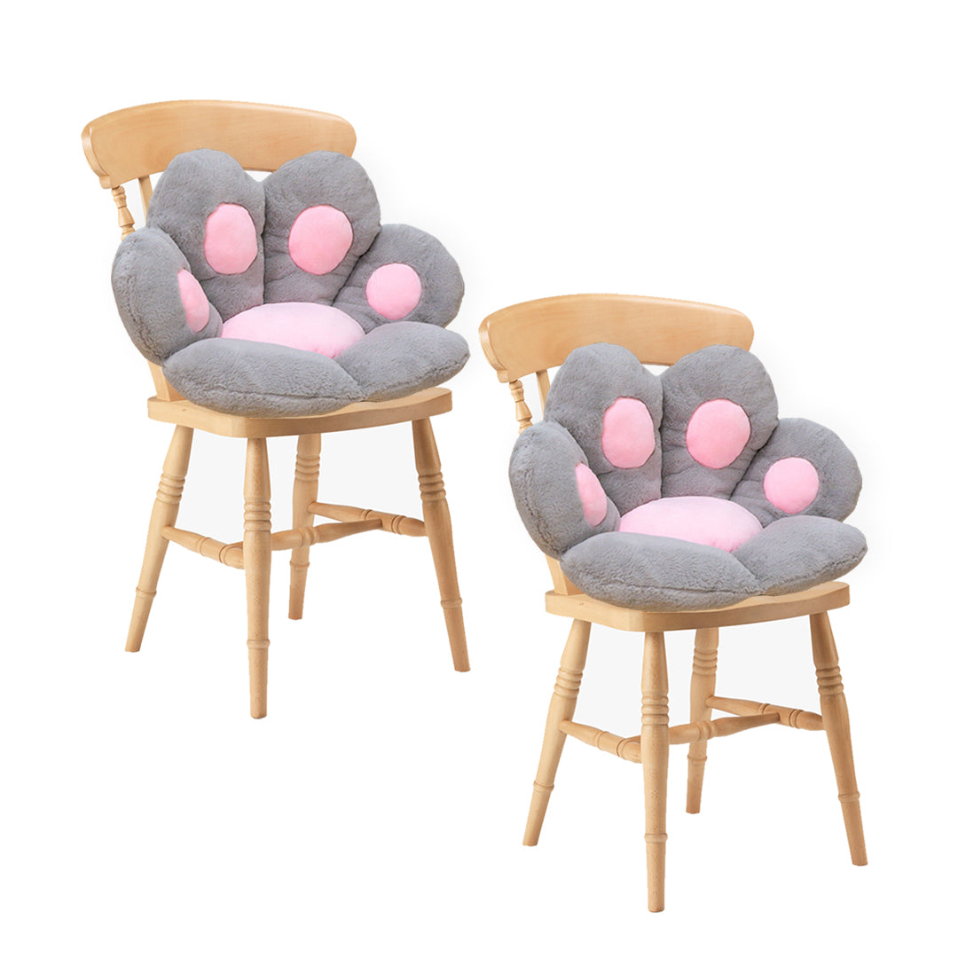 SOGA 2X 70cm Grey Paw Shape Cushion Warm Lazy Sofa Decorative Pillow Backseat Plush Mat Home Decor - Cafe Supply
