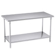 SOGA 150*70*85cm Commercial Catering Kitchen Stainless Steel Prep Work Bench - Cafe Supply