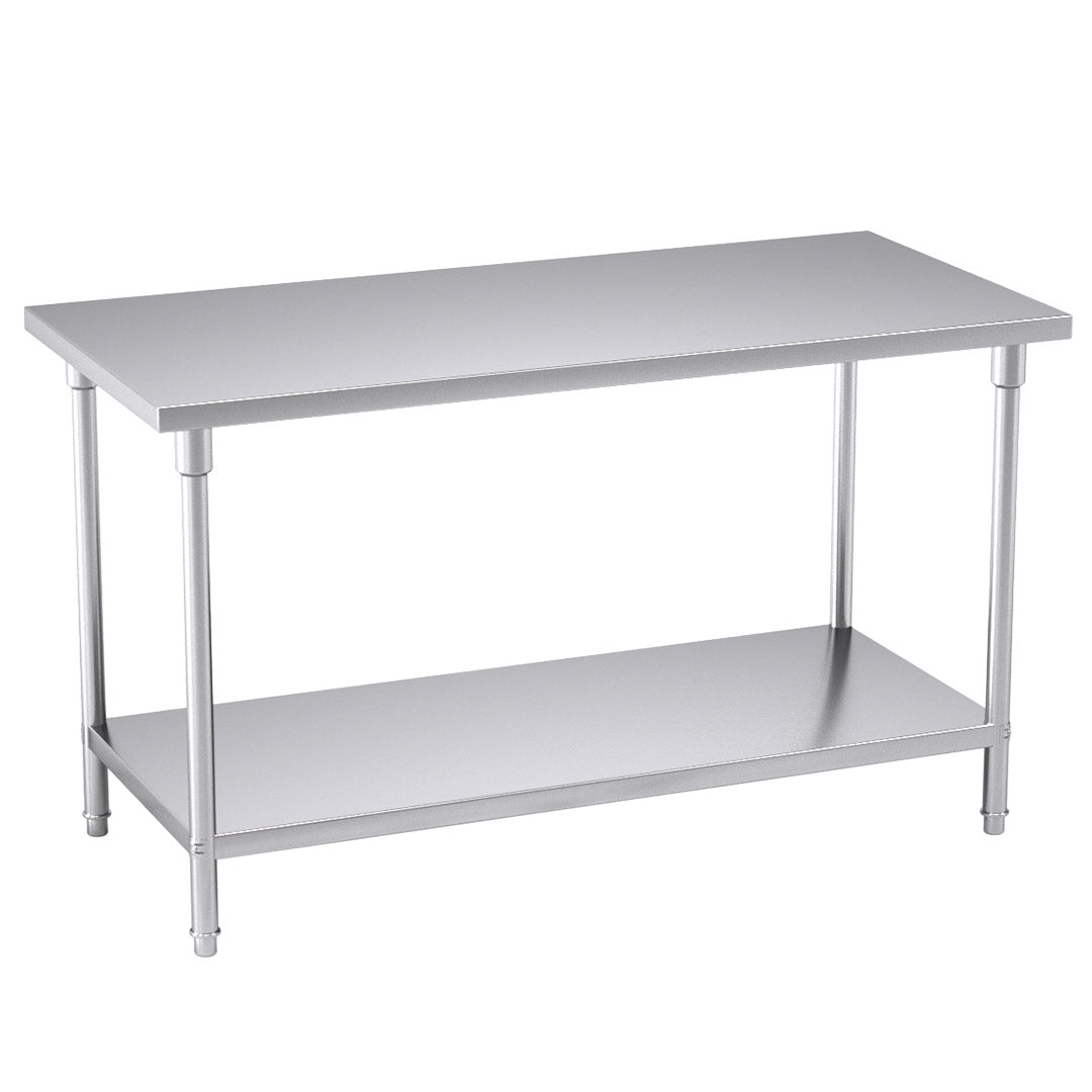 SOGA 150*70*85cm Commercial Catering Kitchen Stainless Steel Prep Work Bench - Cafe Supply