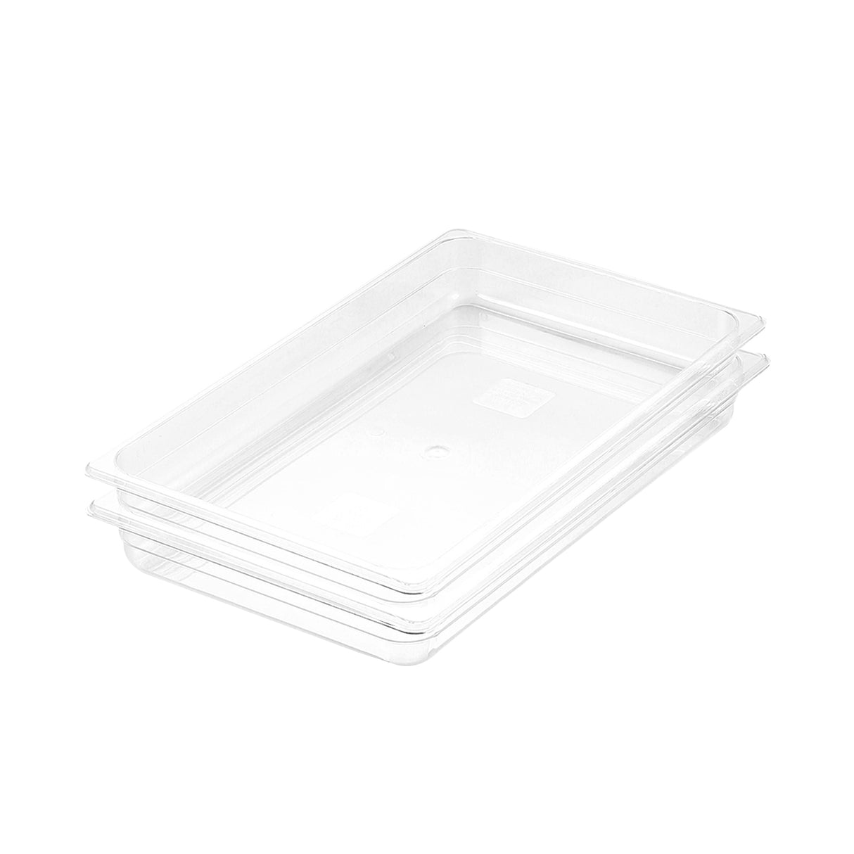 SOGA 65mm Clear Gastronorm GN Pan 1/1 Food Tray Storage Bundle of 2 - Cafe Supply