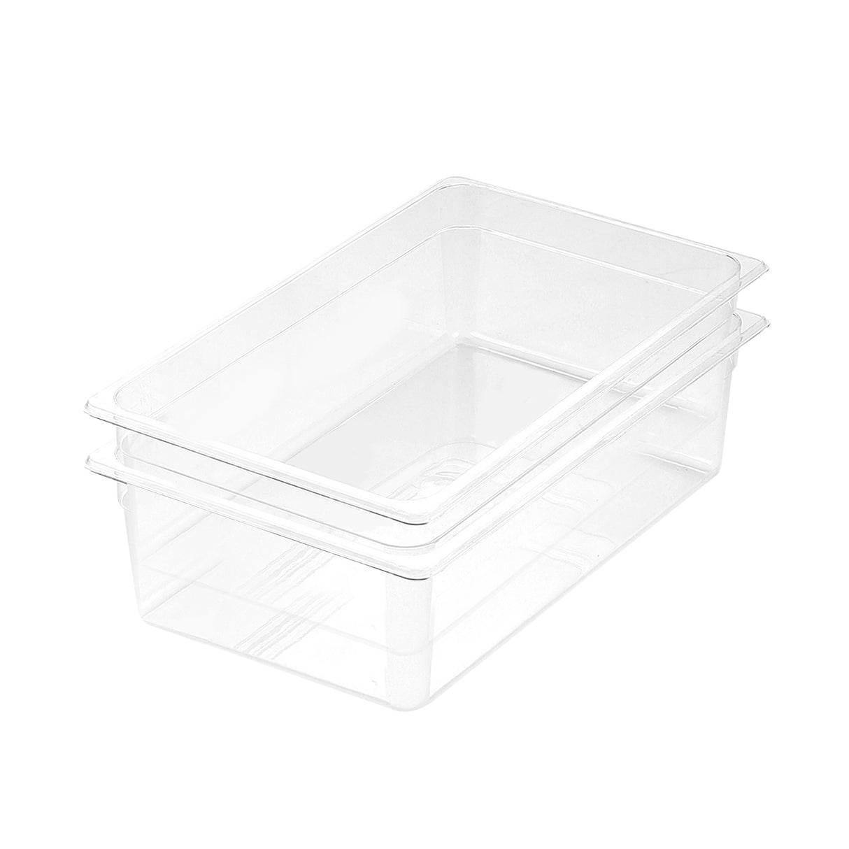 SOGA 150mm Clear Gastronorm GN Pan 1/1 Food Tray Storage Bundle of 2 - Cafe Supply