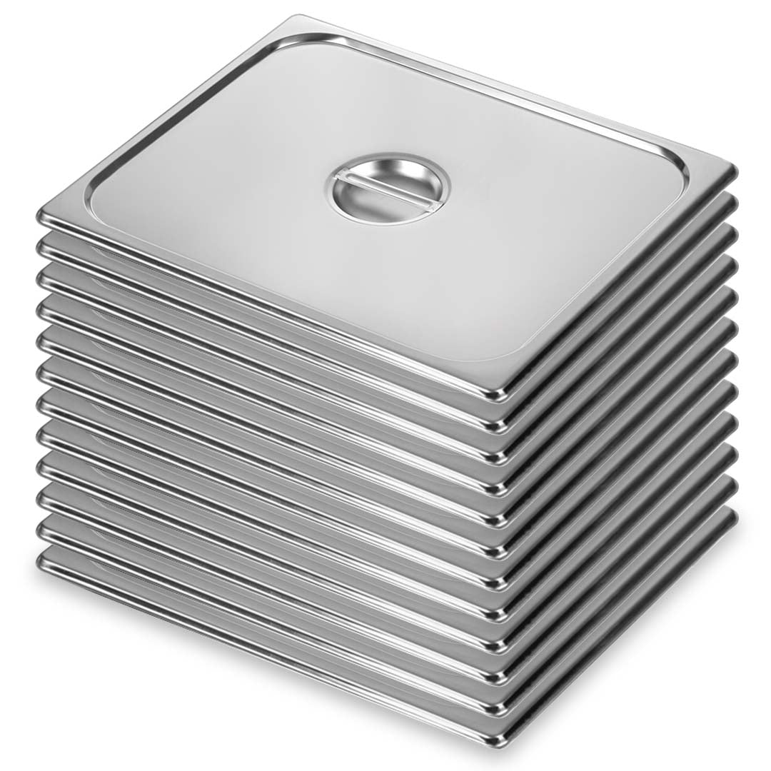 SOGA 12X Gastronorm GN Pan Lid Full Size 1/1 Stainless Steel Tray Top Cover - Cafe Supply
