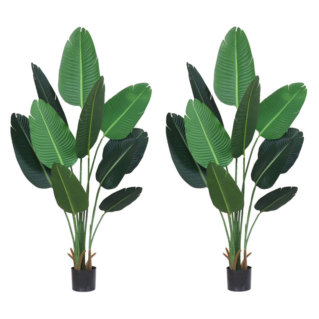 SOGA 2X 180cm Green Artificial Indoor Nordic Wind Traveller Banana Plant Fake Decorative Tree - Cafe Supply