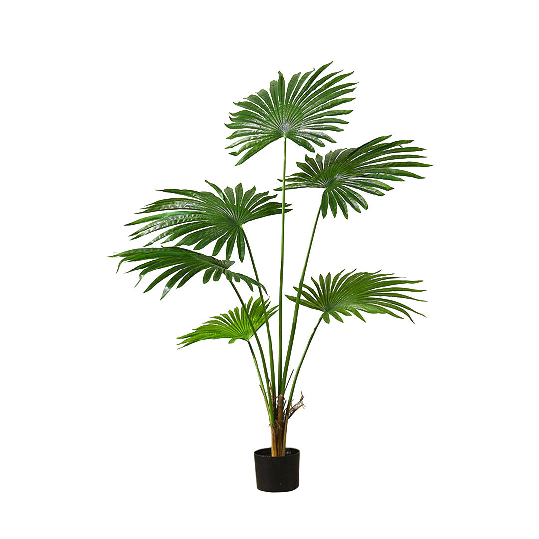 SOGA 120cm Artificial Natural Green Fan Palm Tree Fake Tropical Indoor Plant Home Office Decor - Cafe Supply