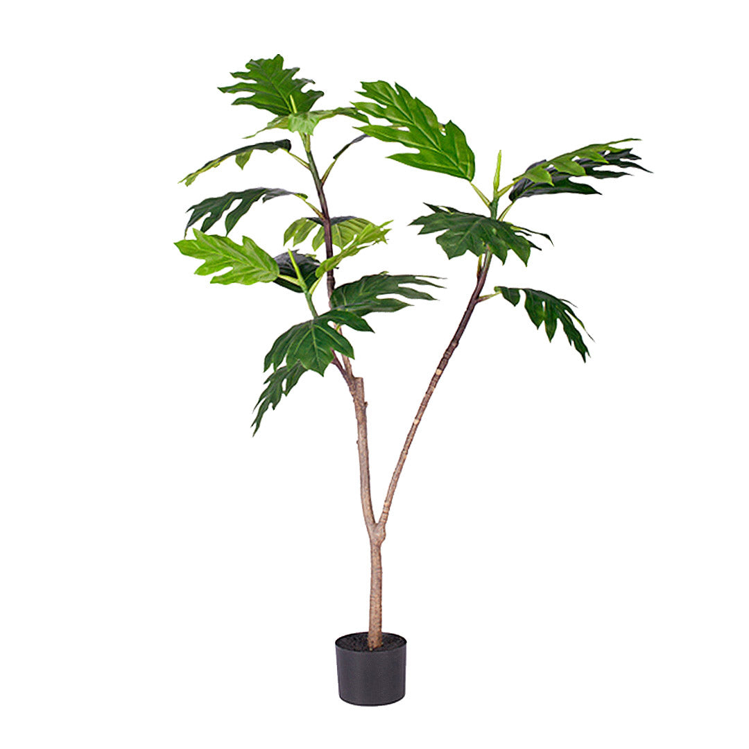 SOGA 120cm Artificial Natural Green Split-Leaf Philodendron Tree Fake Tropical Indoor Plant Home Office Decor - Cafe Supply