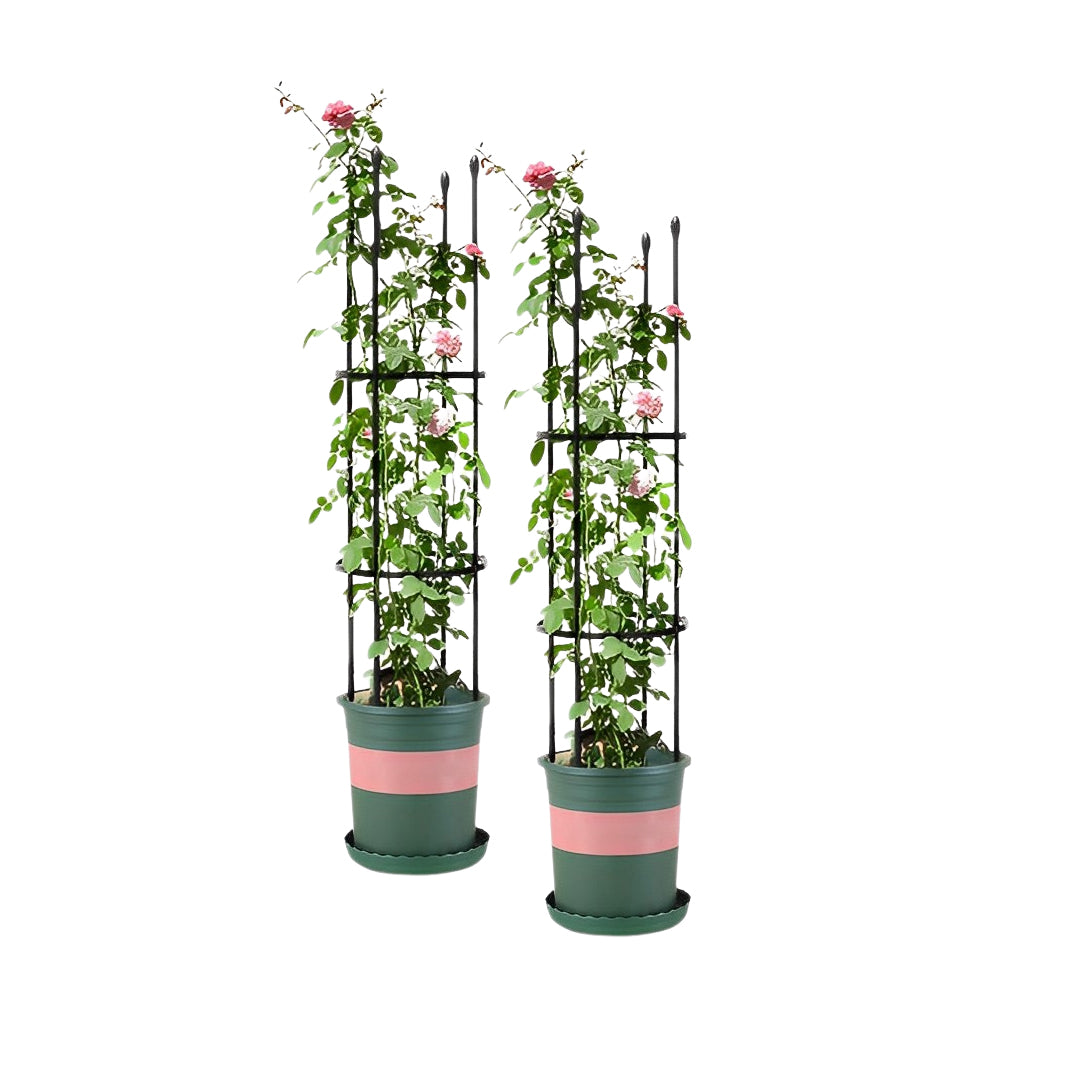 SOGA 2X 103cm 4-Bar Plant Frame Stand Trellis Vegetable Flower Herbs Outdoor Vine Support Garden Rack with Rings - Cafe Supply