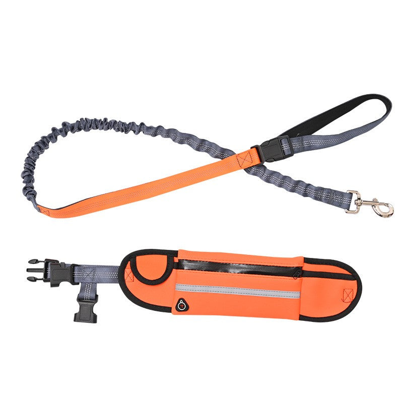 SOGA Orange Adjustable Hands-Free Pet Leash Bag Dog Lead Walking Running Jogging Pet Essentials - Cafe Supply
