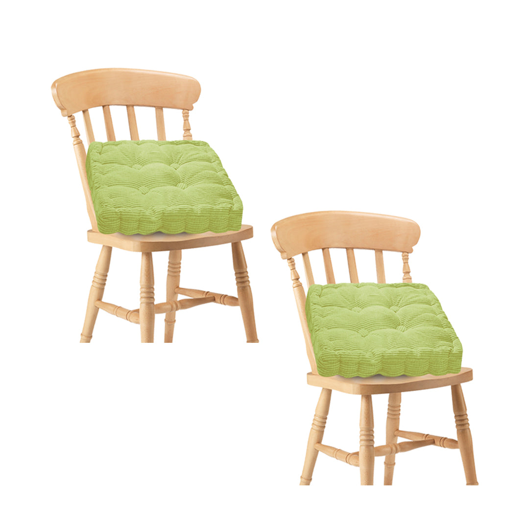 SOGA 2X Green Square Cushion Soft Leaning Plush Backrest Throw Seat Pillow Home Office Sofa Decor - Cafe Supply