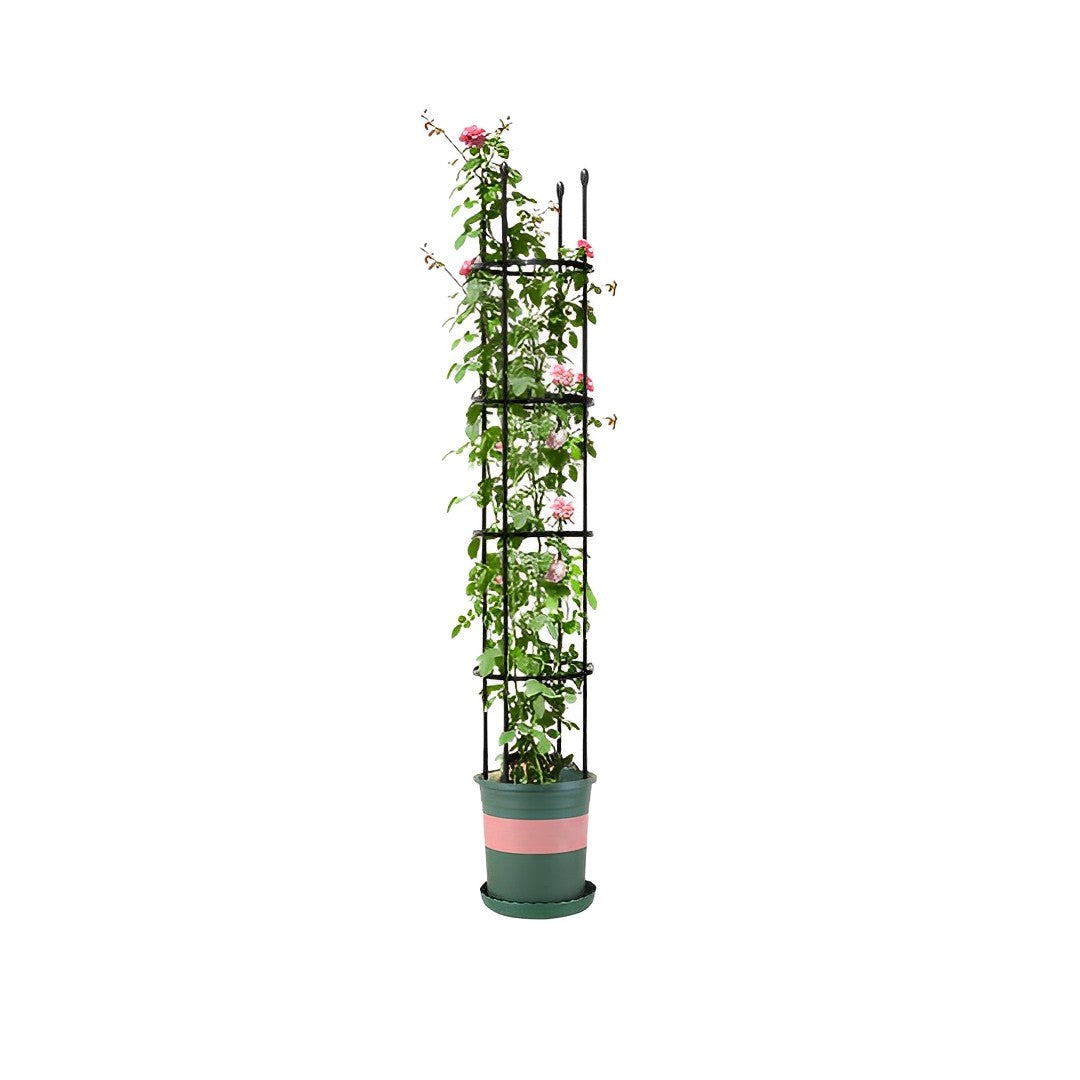 SOGA 163cm 4-Bar Plant Frame Stand Trellis Vegetable Flower Herbs Outdoor Vine Support Garden Rack with Rings - Cafe Supply