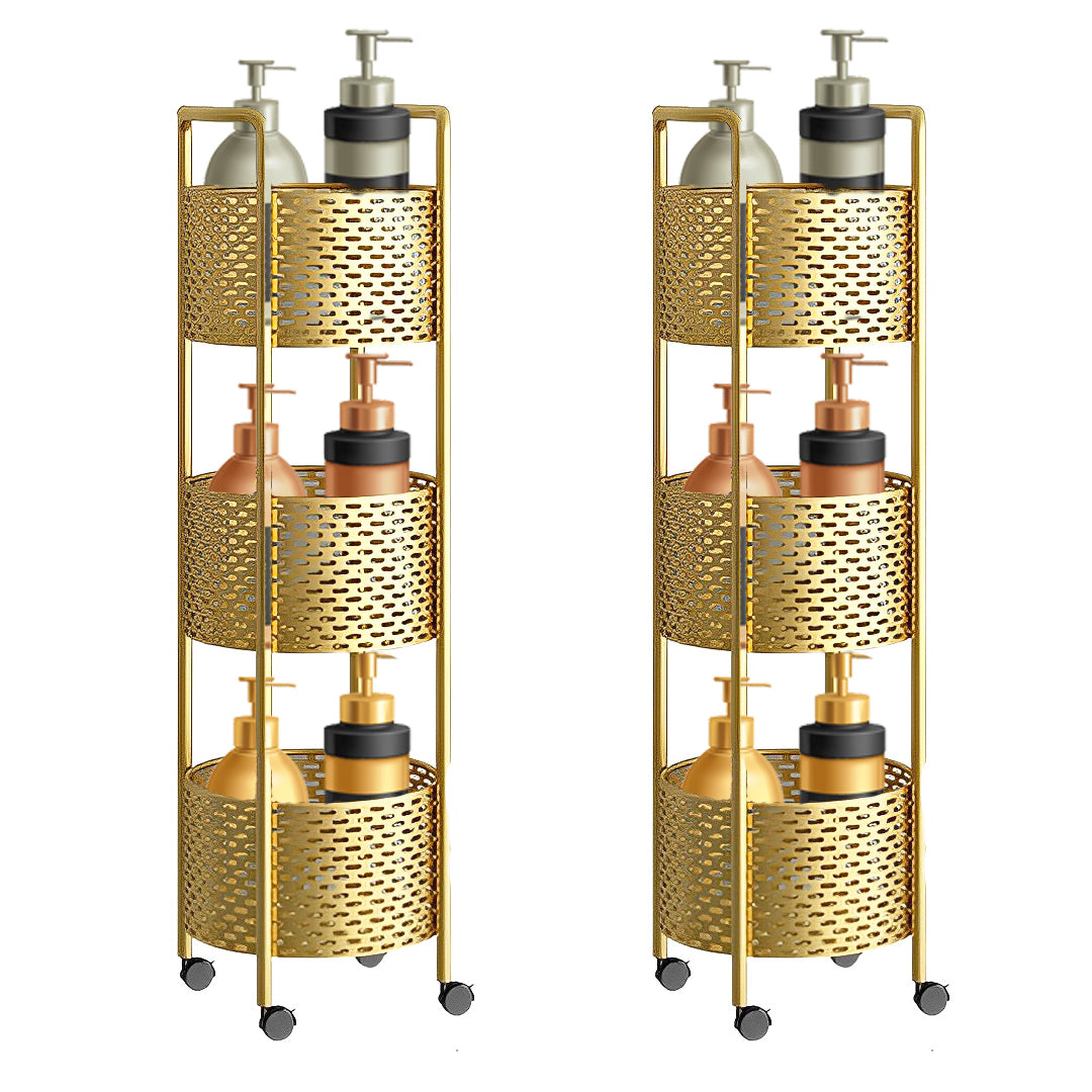 SOGA 2X 3 Tier Bathroom Shelf Multifunctional Storage Display Rack Organiser with wheels - Cafe Supply