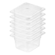 SOGA 100mm Clear Gastronorm GN Pan 1/6 Food Tray Storage Bundle of 6 - Cafe Supply
