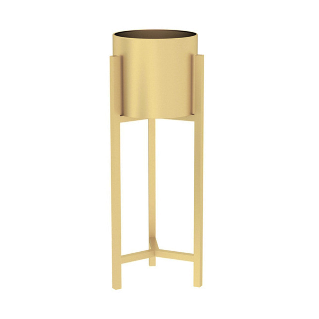 SOGA 60cm Gold Metal Plant Stand with Flower Pot Holder Corner Shelving Rack Indoor Display - Cafe Supply