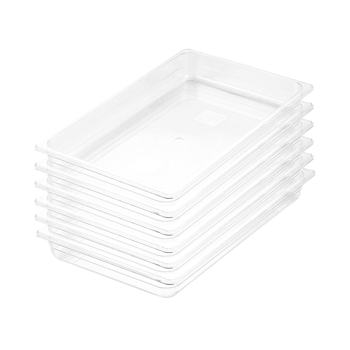 SOGA 65mm Clear Gastronorm GN Pan 1/1 Food Tray Storage Bundle of 6 - Cafe Supply