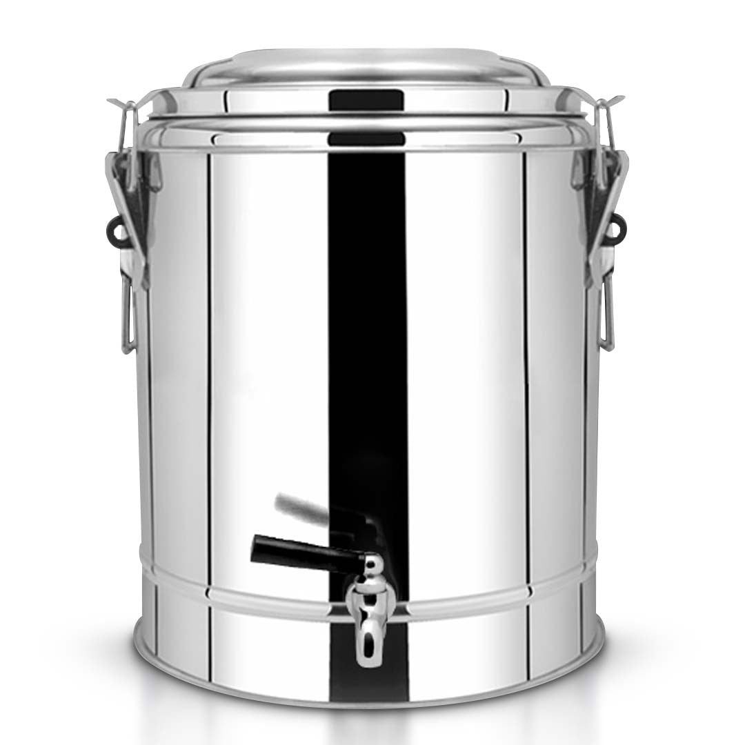 SOGA 30L Stainless Steel Insulated Stock Pot Dispenser Hot & Cold Beverage Container With Tap - Cafe Supply