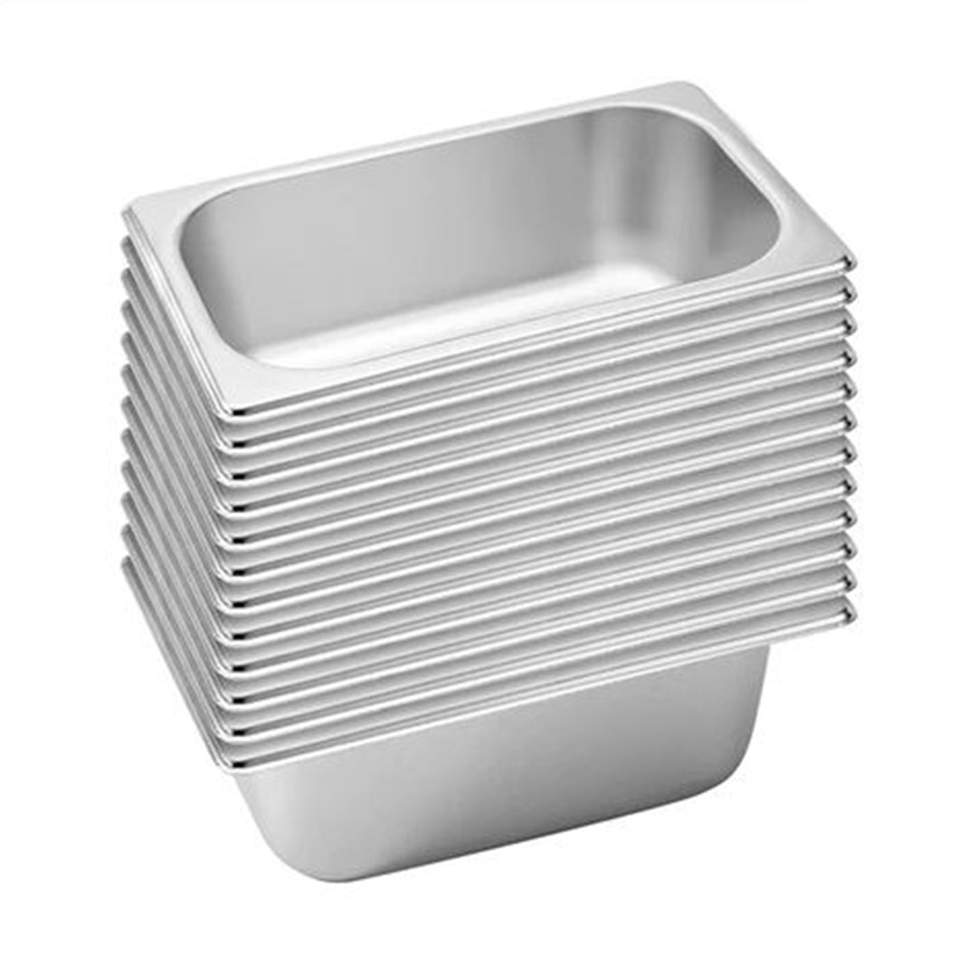 SOGA 12X Gastronorm GN Pan Full Size 1/3 GN Pan 10cm Deep Stainless Steel Tray - Cafe Supply