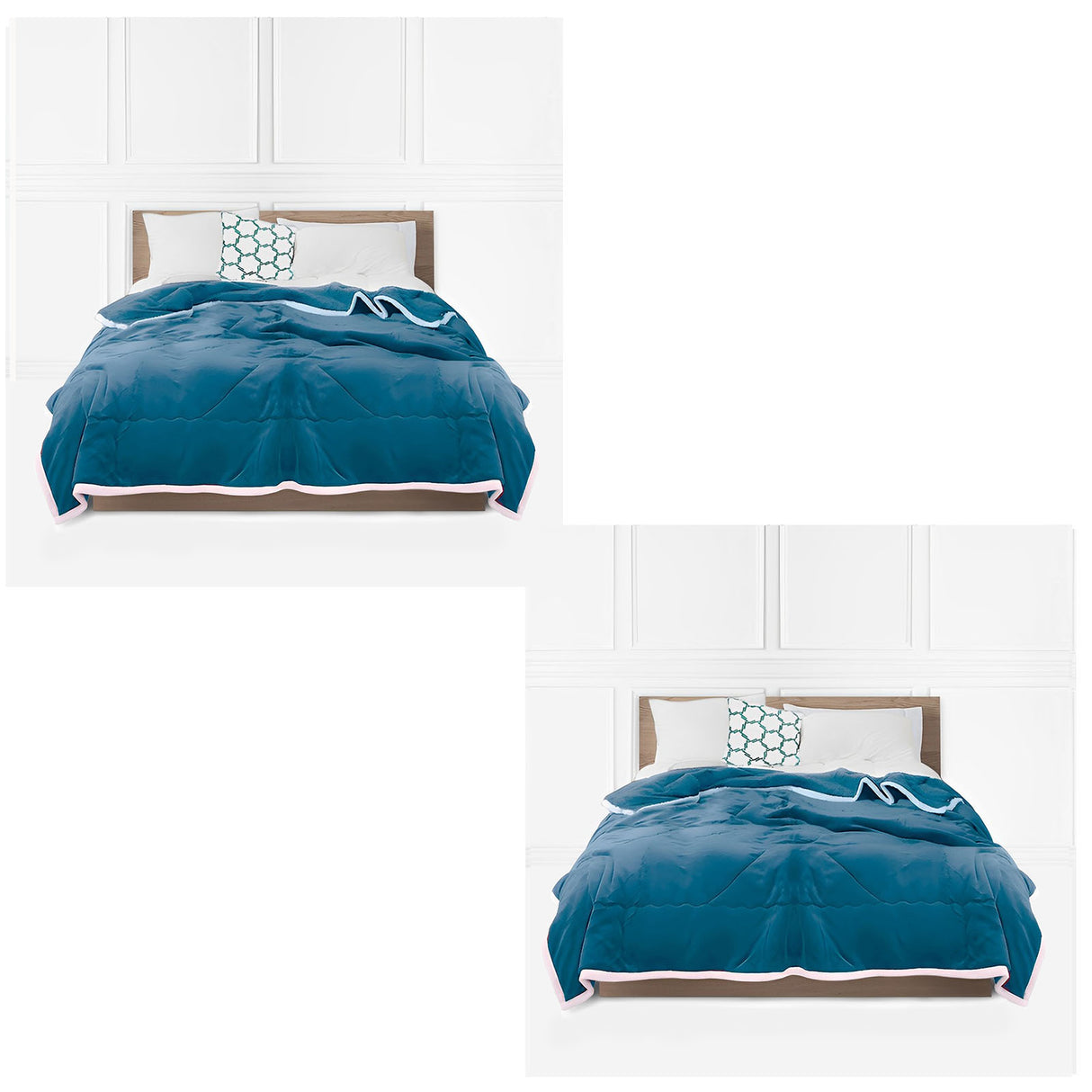 SOGA 2X Lake Blue Throw Blanket Warm Cozy Double Sided Thick Flannel Coverlet Fleece Bed Sofa Comforter - Cafe Supply