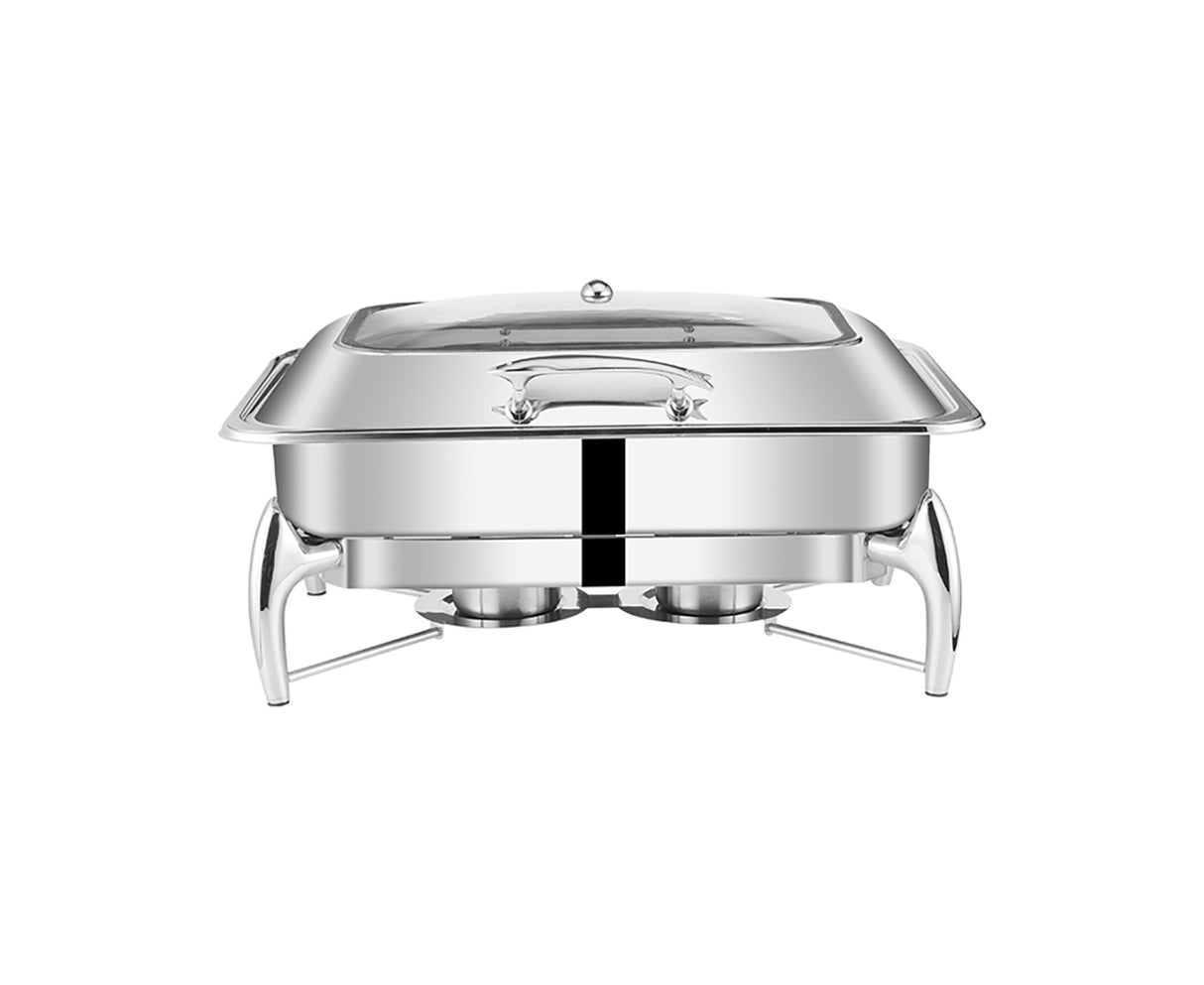 SOGA Stainless Steel Rectangular Chafing Dish Tray Buffet Cater Food Warmer Chafer with Top Lid - Cafe Supply
