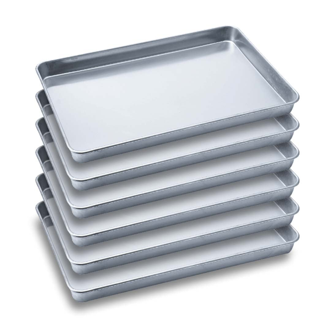 SOGA 6X Aluminium Oven Baking Pan Cooking Tray for Bakers Gastronorm 60*40*5cm - Cafe Supply