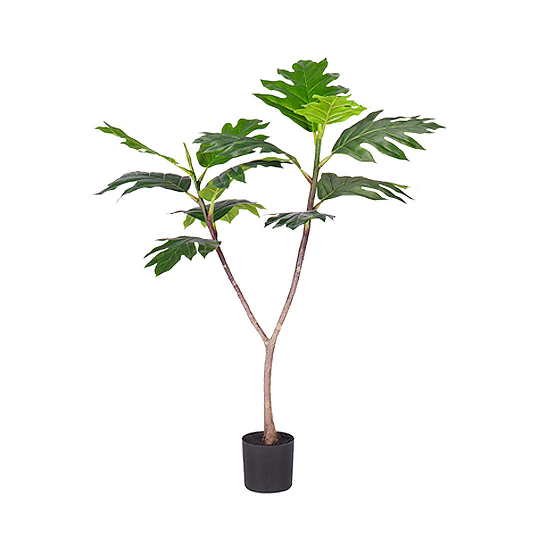 SOGA 90cm Artificial Natural Green Split-Leaf Philodendron Tree Fake Tropical Indoor Plant Home Office Decor - Cafe Supply