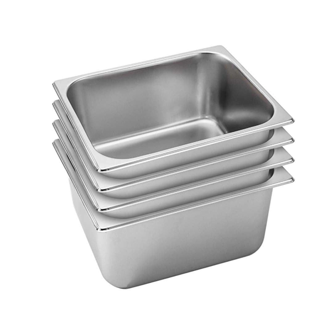 SOGA 4X Gastronorm GN Pan Full Size 1/2 GN Pan 20cm Deep Stainless Steel Tray - Cafe Supply