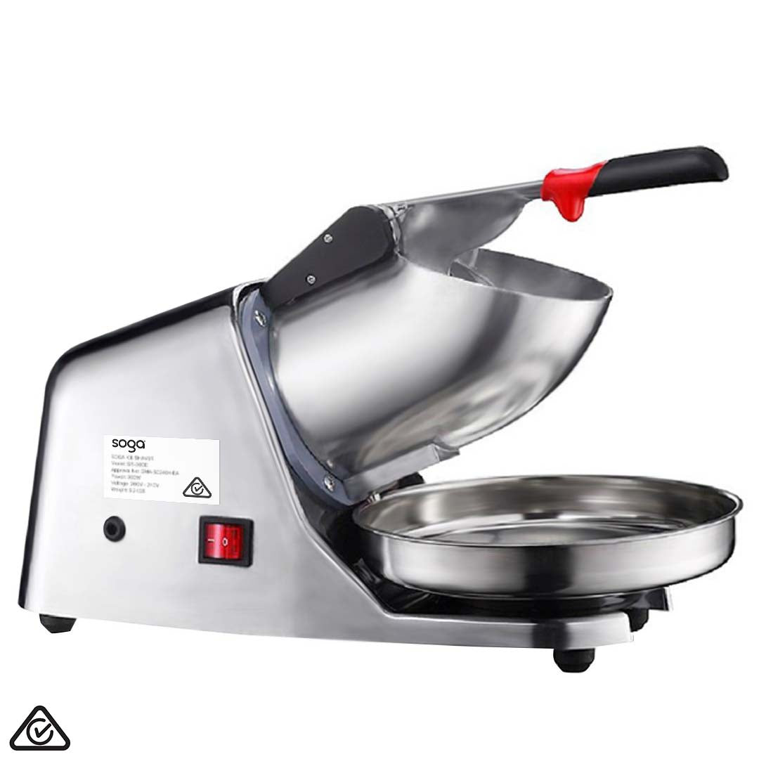 SOGA Dual Blade Ice Shaver Electric Stainless Steel Ice Crusher Slicer Machine Commercial - Cafe Supply