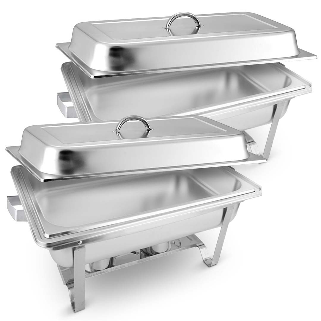 SOGA 2X 9L Stainless Steel Chafing Food Warmer Catering Dish Full Size - Cafe Supply