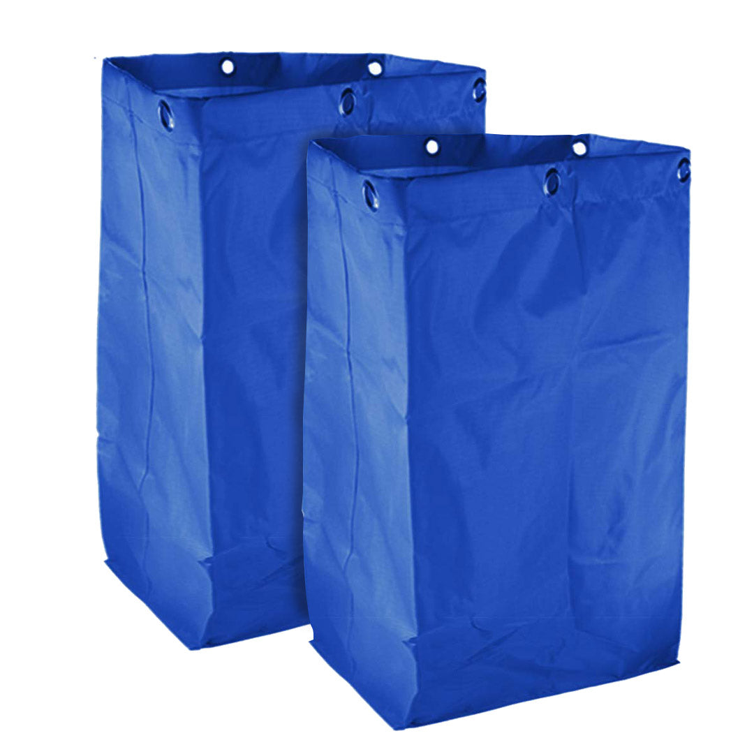 SOGA 2X Oxford Waterproof Reusable Janitor Housekeeping Cart Replacement Bag Blue - Cafe Supply