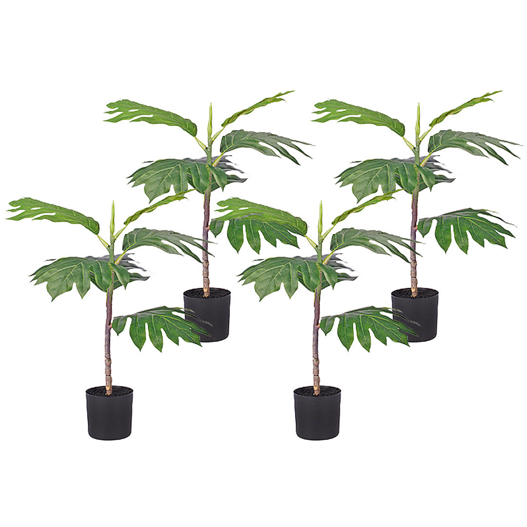 SOGA 4X 60cm Artificial Natural Green Split-Leaf Philodendron Tree Fake Tropical Indoor Plant Home Office Decor - Cafe Supply