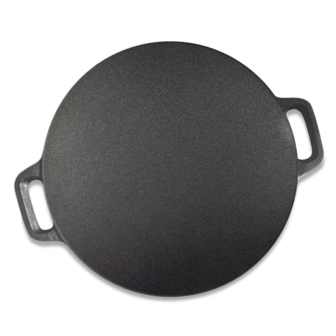 SOGA 37cm Cast Iron Induction Crepes Pan Baking Cookie Pancake Pizza Bakeware - Cafe Supply