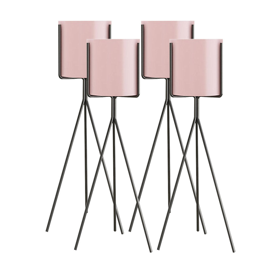 SOGA 4X 70cm Tripod Flower Pot Plant Stand with Pink Flowerpot Holder Rack Indoor Display - Cafe Supply
