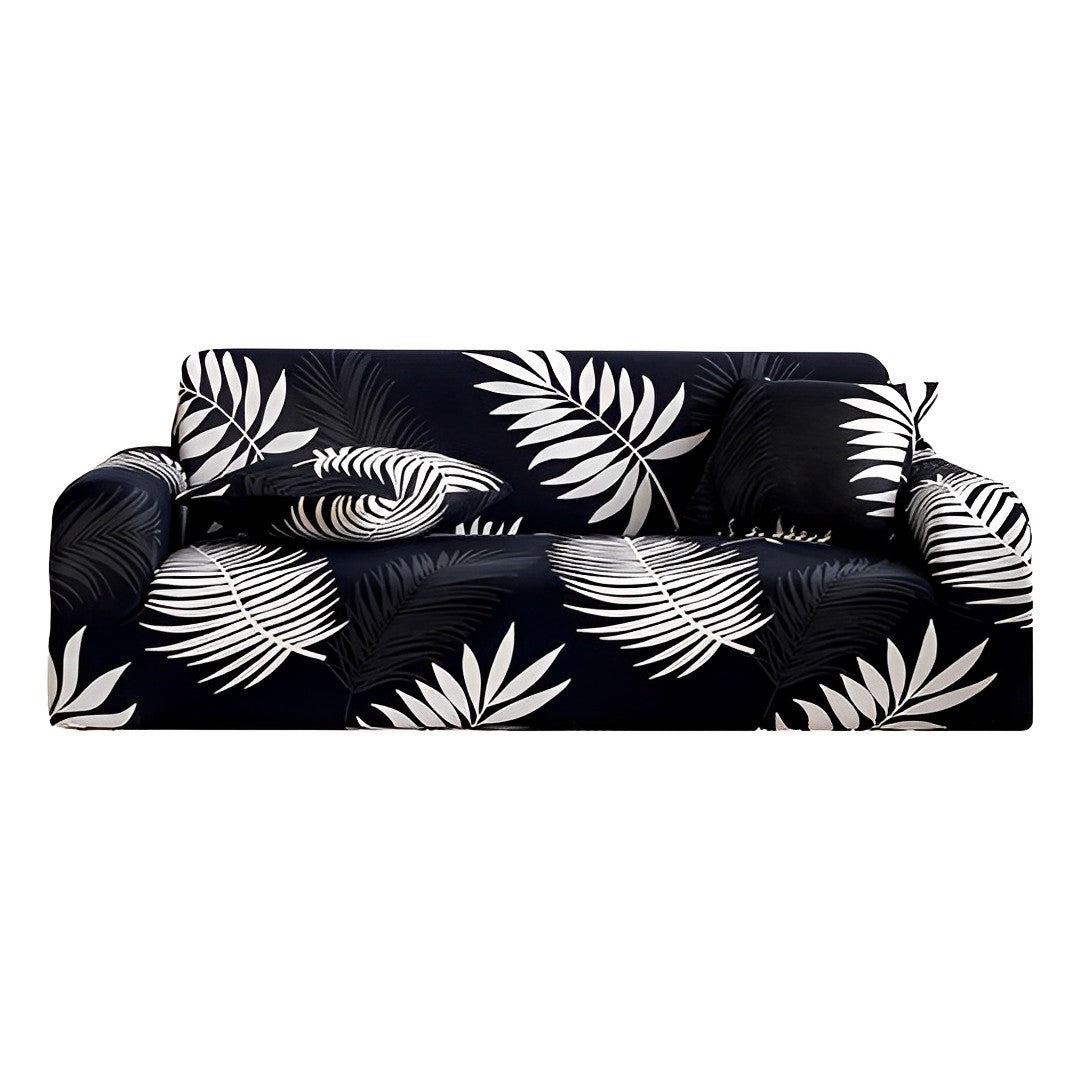 SOGA 4-Seater Leaf Design Sofa Cover Couch Protector High Stretch Lounge Slipcover Home Decor - Cafe Supply