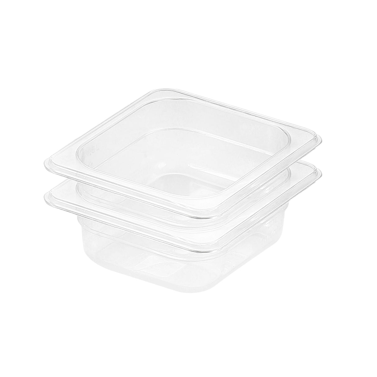 SOGA 65mm Clear Gastronorm GN Pan 1/6 Food Tray Storage Bundle of 2 - Cafe Supply