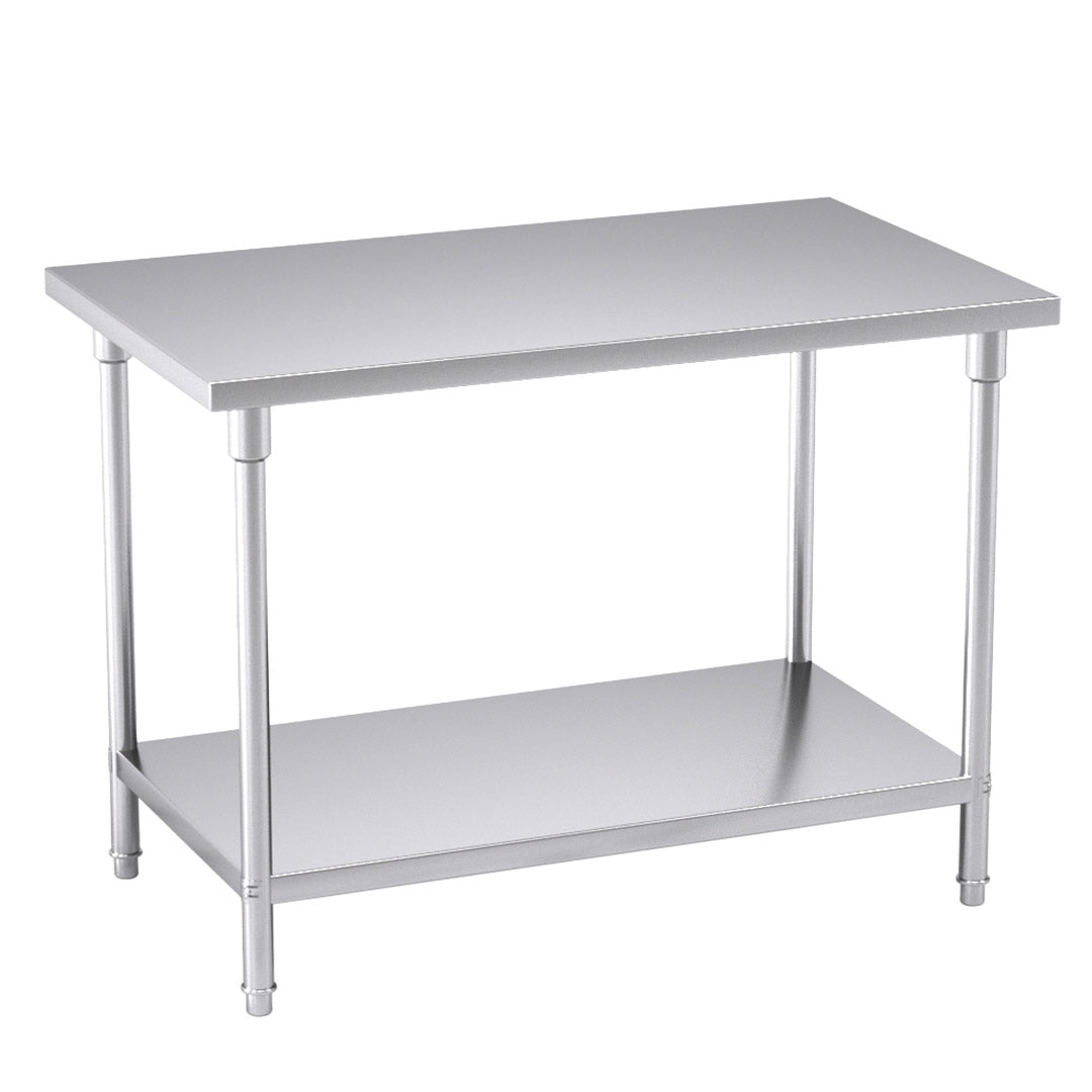 SOGA 120*70*85cm Commercial Catering Kitchen Stainless Steel Prep Work Bench - Cafe Supply