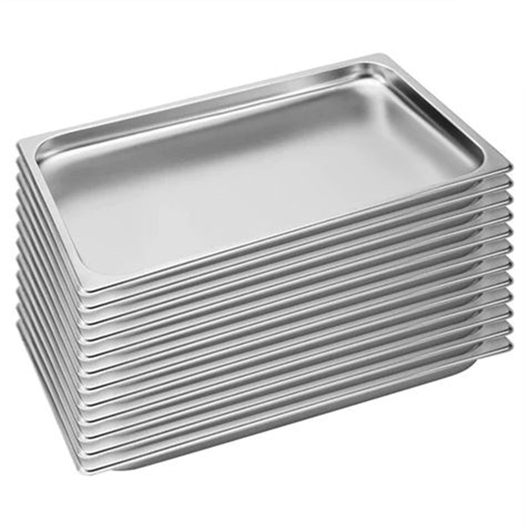 SOGA 12X Gastronorm GN Pan Full Size 1/1 GN Pan 2cm Deep Stainless Steel Tray - Cafe Supply