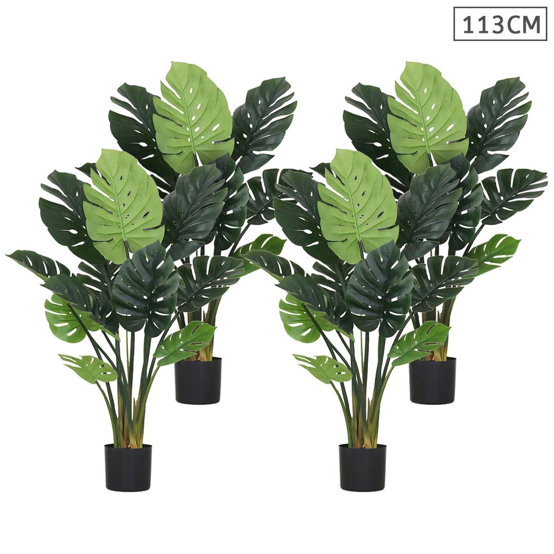 SOGA 4X 113cm Artificial Indoor Potted Turtle Back Fake Decoration Tree Flower Pot Plant - Cafe Supply