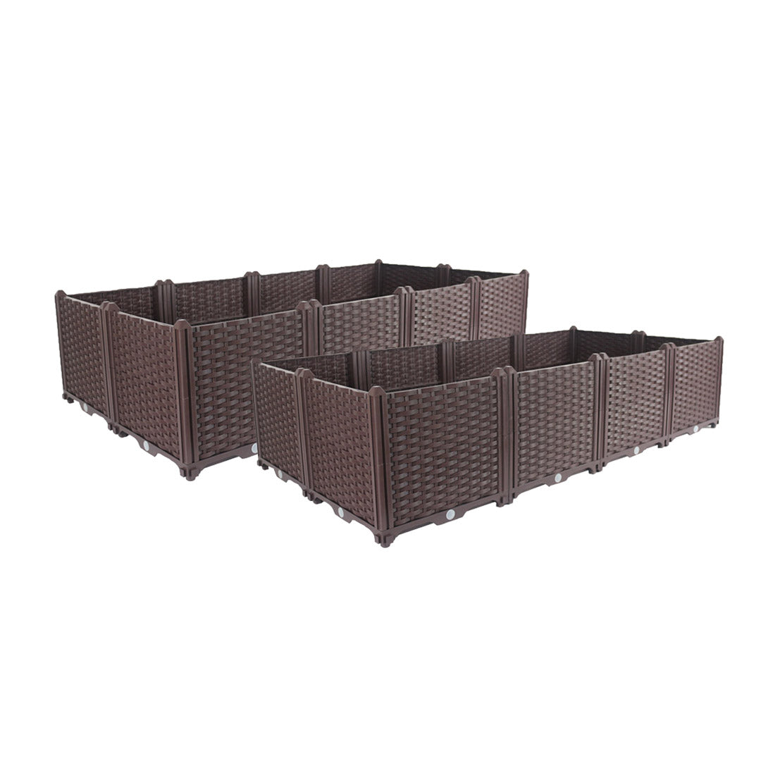 SOGA 2X 160cm Raised Planter Box Vegetable Herb Flower Outdoor Plastic Plants Garden Bed Deepen - Cafe Supply