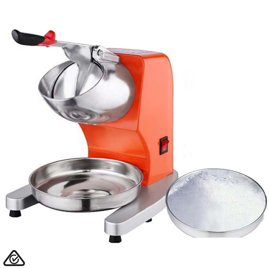 SOGA Ice Shaver Electric Stainless Steel Ice Crusher Slicer Machine Commercial Orange - Cafe Supply