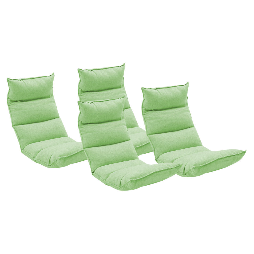 SOGA 4X Foldable Tatami Floor Sofa Bed Meditation Lounge Chair Recliner Lazy Couch Green - Cafe Supply