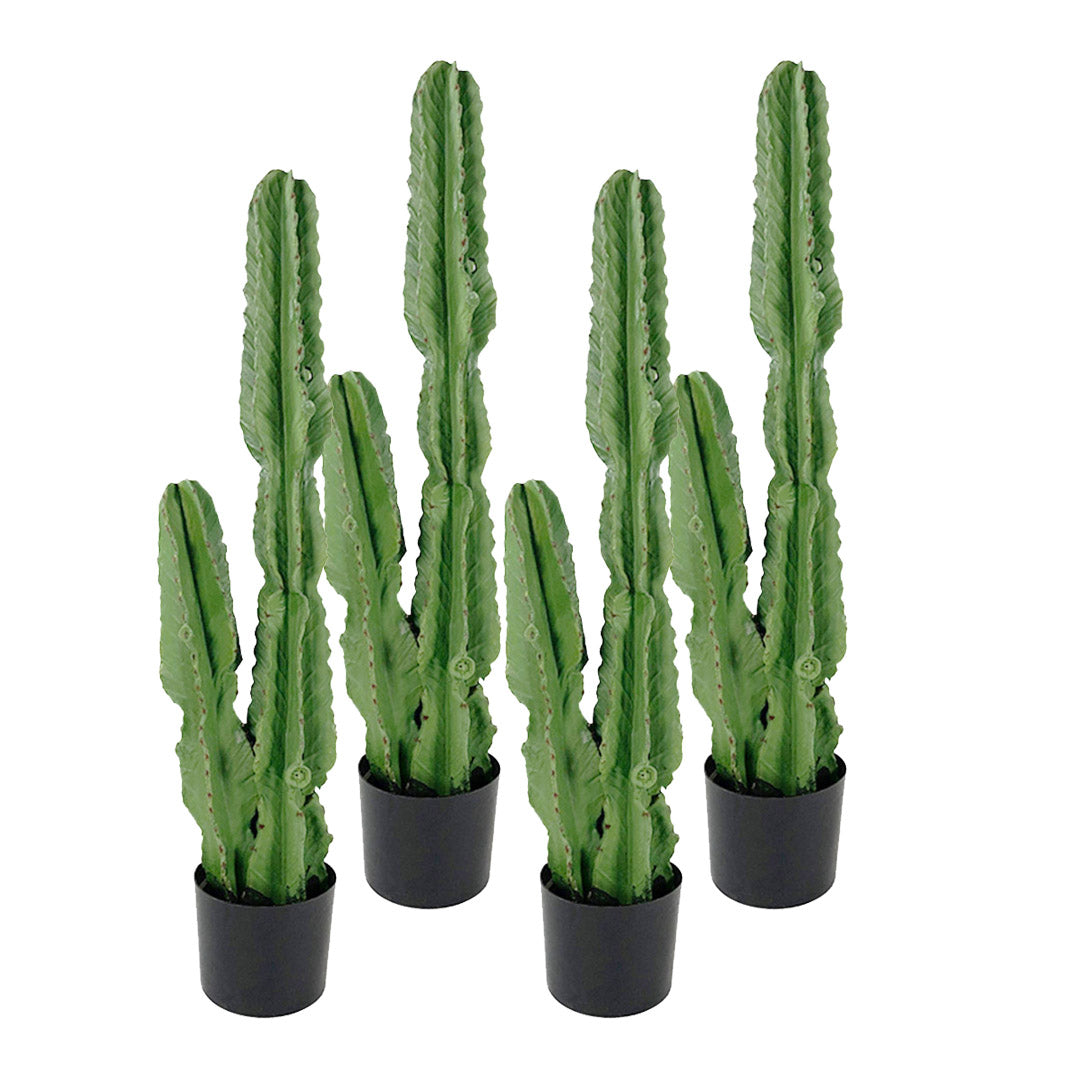 SOGA 4X 95cm Green Artificial Indoor Cactus Tree Fake Plant Simulation Decorative 2 Heads - Cafe Supply