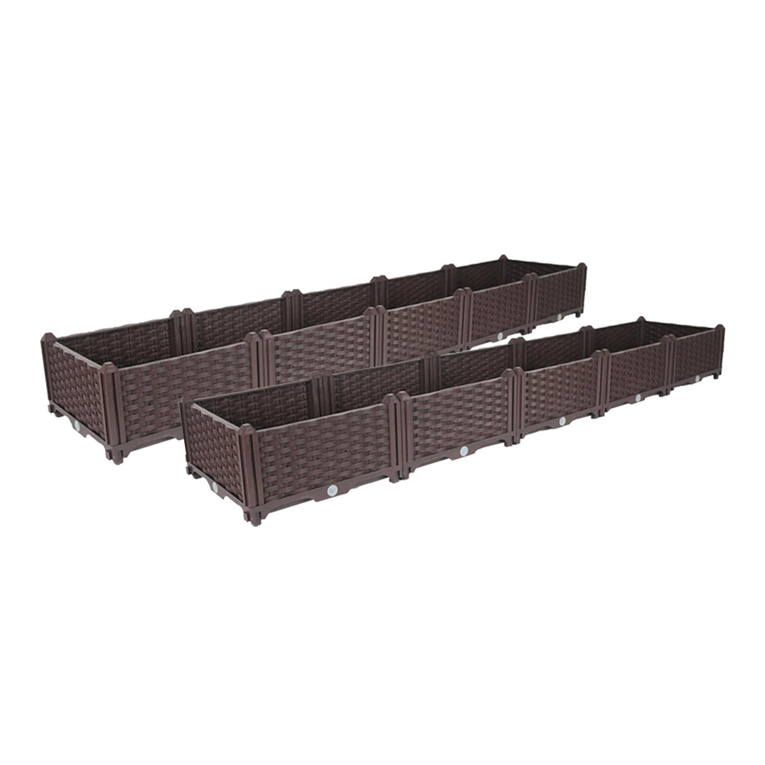 SOGA 2X 200cm Raised Planter Box Vegetable Herb Flower Outdoor Plastic Plants Garden Bed - Cafe Supply