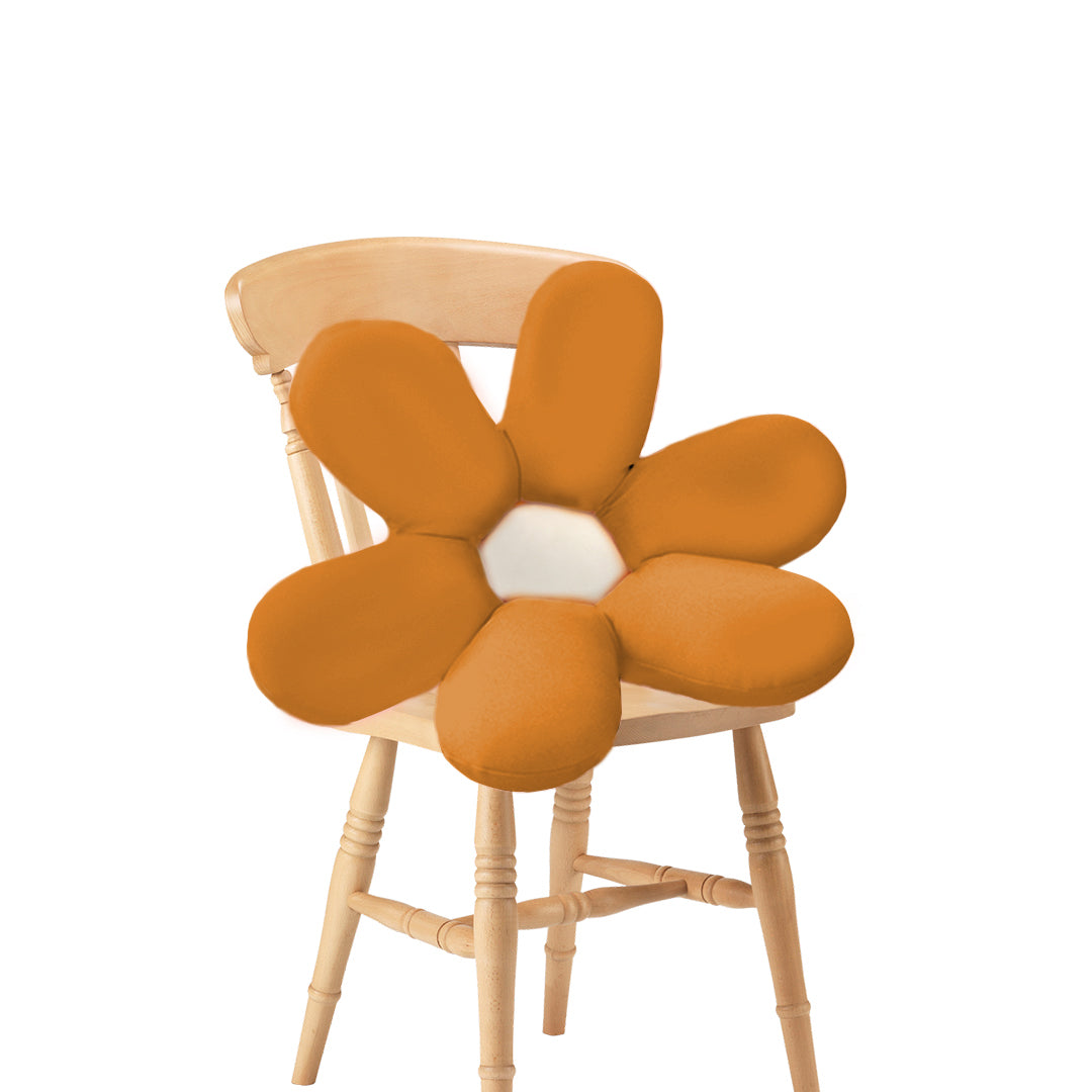 SOGA Coffee Daisy Flower Shape Cushion Soft Leaning Bedside Pad Floor Plush Pillow Home Decor - Cafe Supply