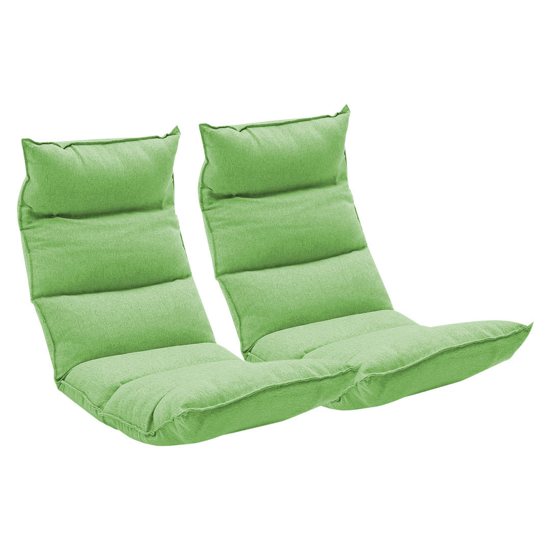 SOGA 2X Foldable Tatami Floor Sofa Bed Meditation Lounge Chair Recliner Lazy Couch Green - Cafe Supply