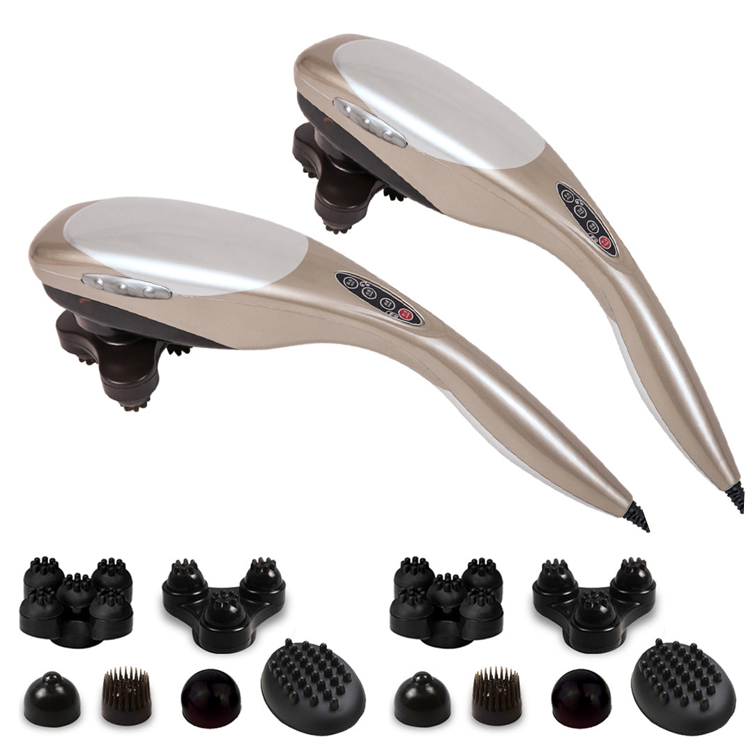 SOGA 2X Hand Held Full Body Massager with 6 attachments Back Pain Therapy - Cafe Supply